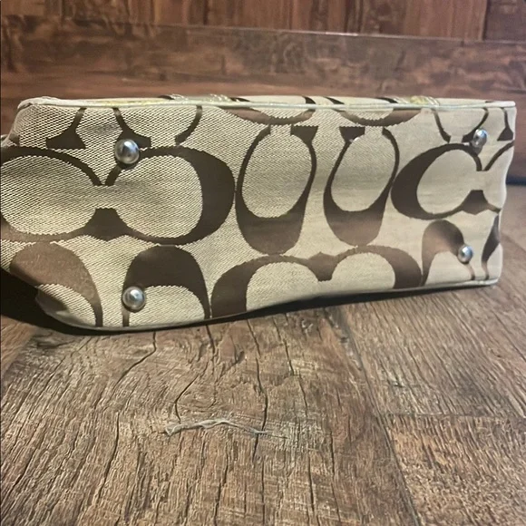 Coach Brown and Gold Tote Bag - Picture 10 of 12
